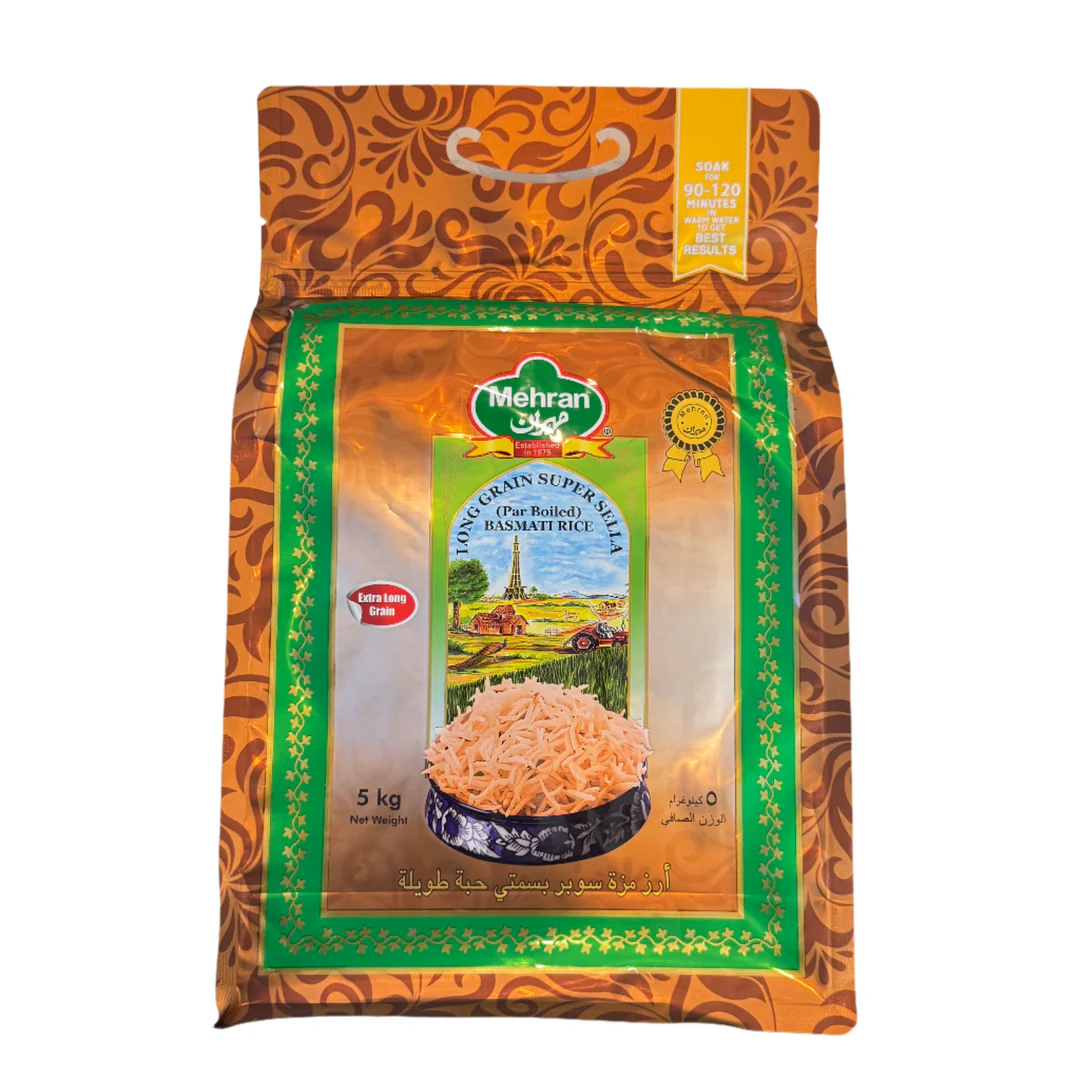 Mehran スーパーセラライス 5kg｜長粒＆ふっくら炊き上がるプレミアム米 - Premium Halal Food Product