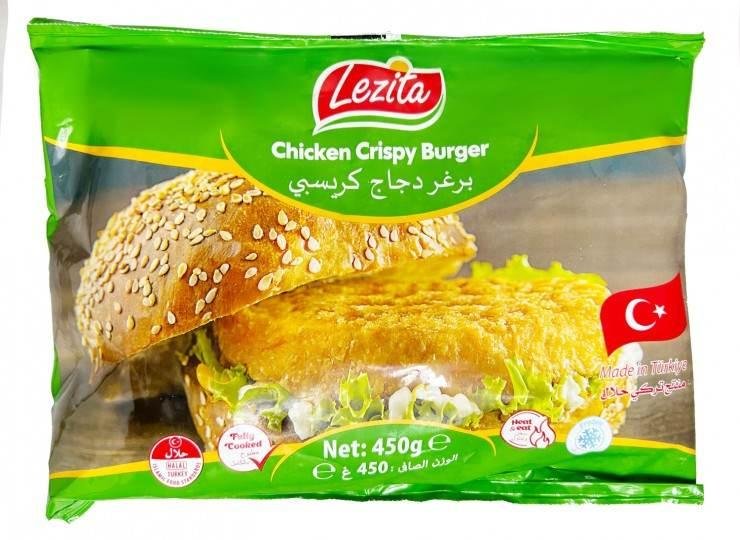 Chicken Crispy Burger 450g (Lezita) – チキンクリスピーバーガー（レジータ）｜ハラール認証済み - Premium Halal Food Product