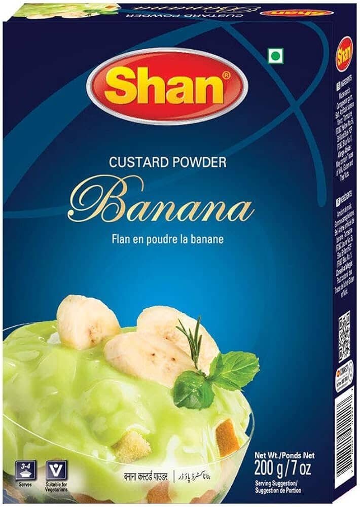 Banana Custard Powder by Shan シャンのバナナカスタードパウダー 200g - Premium Halal Food Product