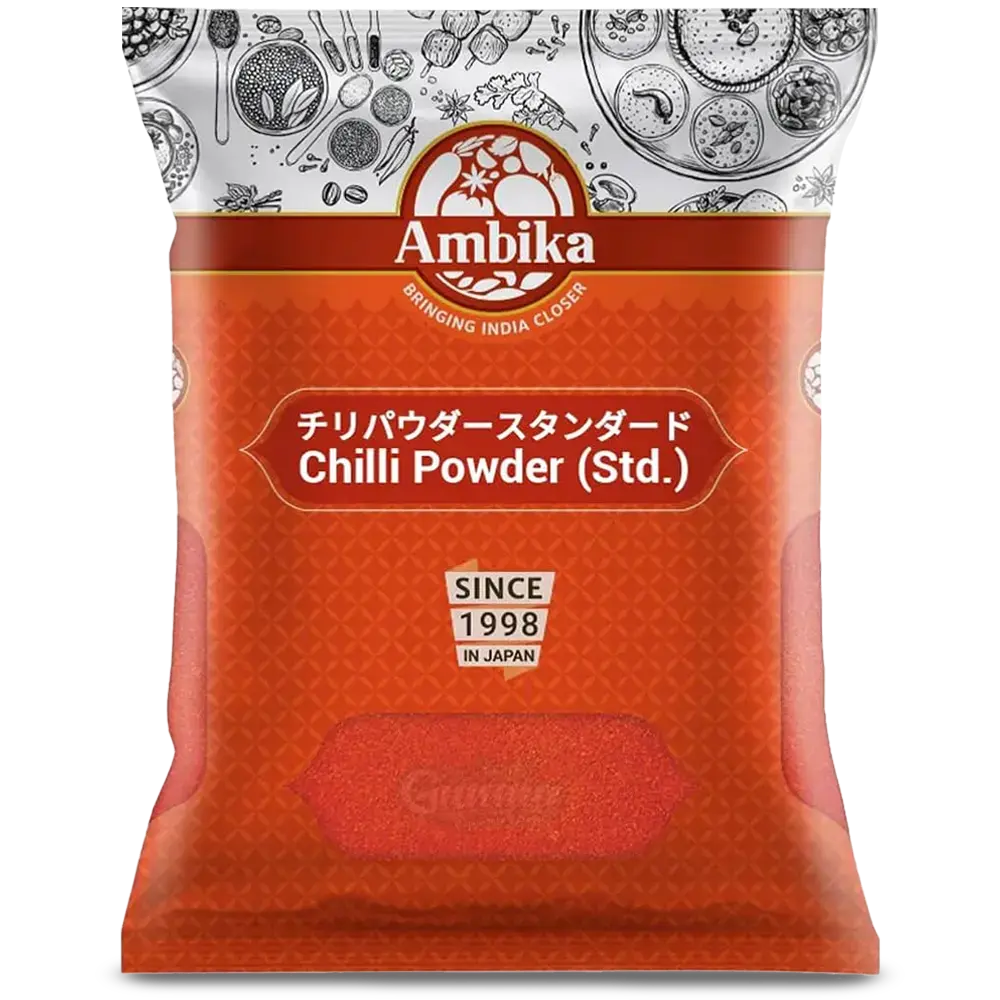 Ambika Chilli Powder Hot 1kg – Extra Spicy Red Chilli for Authentic Indian Cooking | アンビカ ホットチリパウダー 1kg – 本格インド料理に最適な辛口唐辛子 - Premium Halal Food Product
