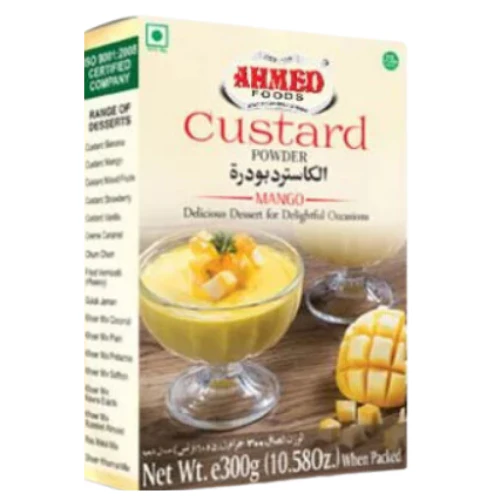Mango Custard Powder by Ahmed   アーメドのバニラカスタードパウダー 300g - Premium Halal Food Product